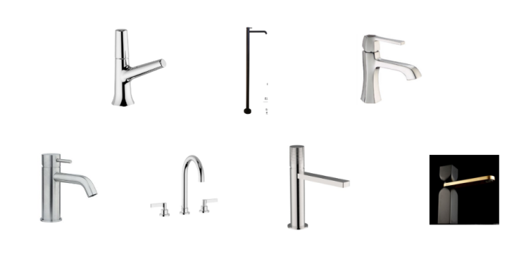 Набор смесителей для раковины Cisal на подставке (7 шт.) HOGSET04