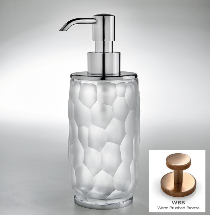 Дозатор для жидкого мыла, 3SC, Nest, шгв 70-70-190, цвет дозатора-Warm Bronze Brushed PVD