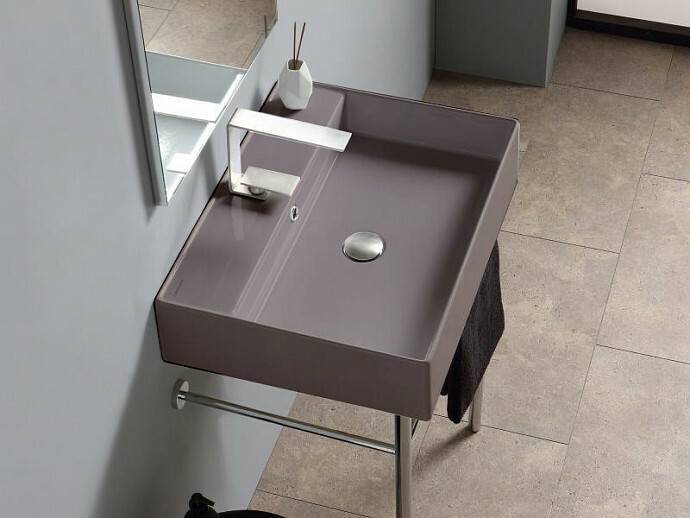 Раковина Scarabeo Teorema 2.0 600x460x145 мм 1 отверстие цвет Sand 510552