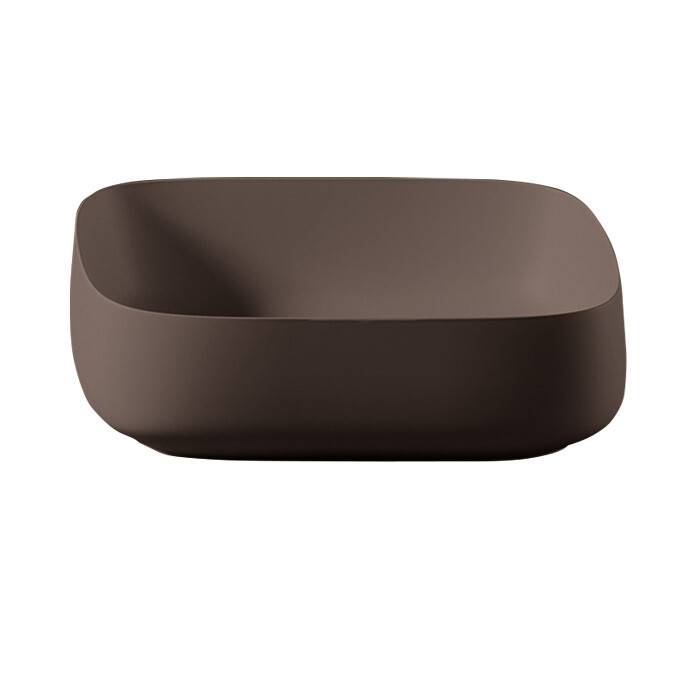 Раковина накладная Artceram Cognac Quadro 550х350х155 мм Brown cocoa COL0083900