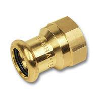 Муфта переходная SANHA Purapress 15x1/2 пресс-ВР бронза 82701512