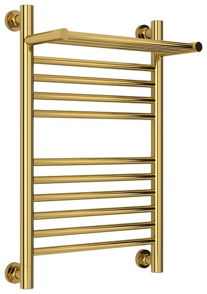 Полотенцесушитель водяной Сунержа Богема+ с 1 полкой 400x600 мм золото 03-0223-6040