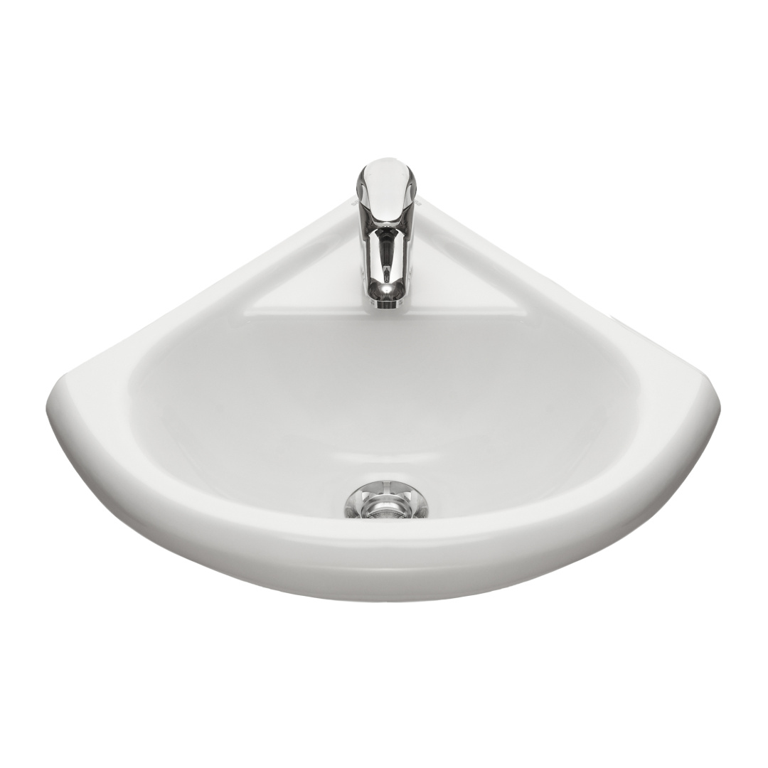 Рукомойник угловой Santek Радиан 405х330 мм белый 1.3130.9.S00.10B.0