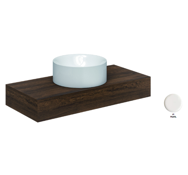 Раковина накладная Scarabeo Skinny 400x400x150 мм без отверстия для смесителя цвет Pearl 540741
