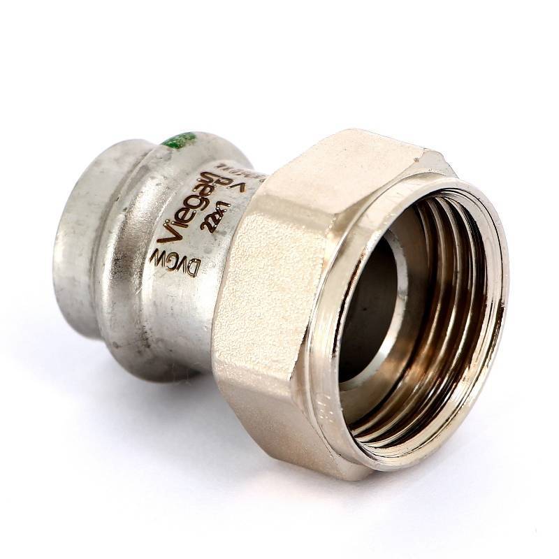 Муфта пресс с накидной гайкой Viega Sanpress Inox 22x1 нержавеющая сталь 437626