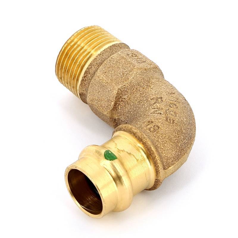 Угол 90° пресс-НР Viega Sanpress бронзовый 18x3/4 314354