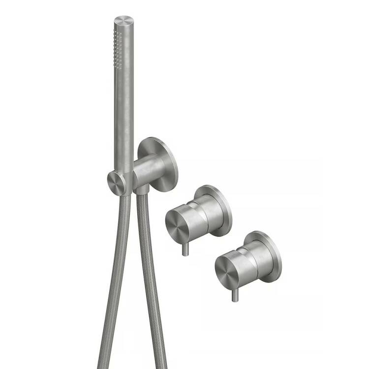 Смеситель для душа Quadro Design Source на 2 потребителя сталь брашированная 136800AS