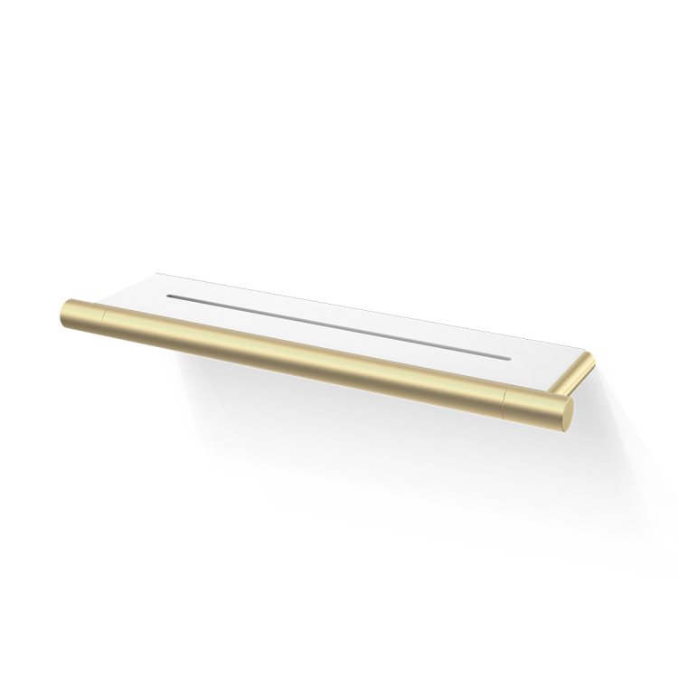 Полка Decor Walther Bar DA 350х90х20 мм золото матовое 24 карата/белый 0863882