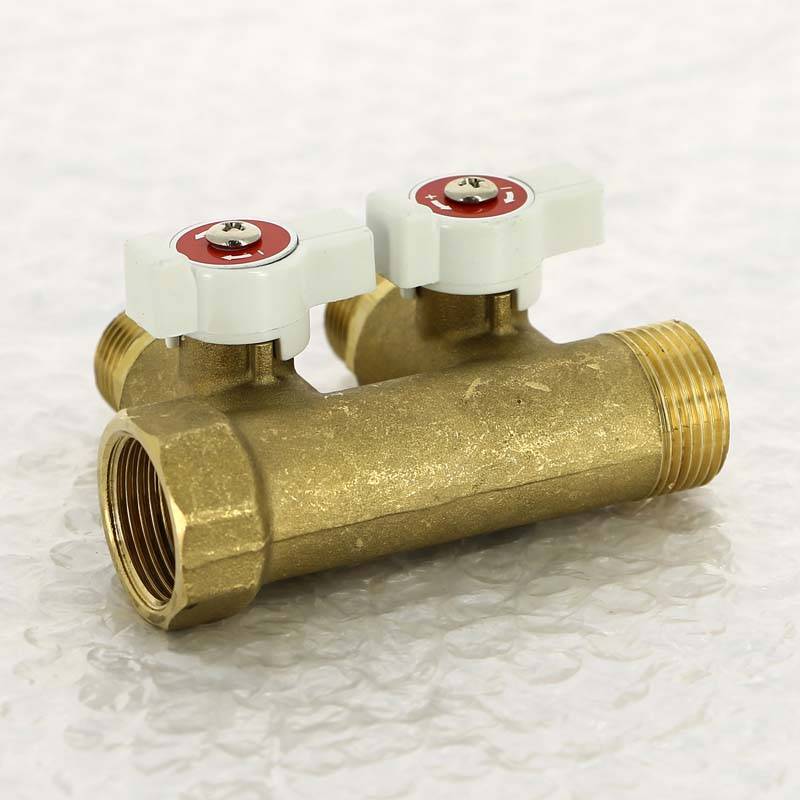 Коллектор с шаровыми кранами Uni-Fitt 3/4х1/2 2 выхода 40 мм 420G3220