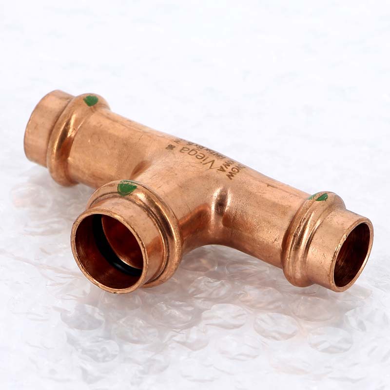 Тройник пресс медный Viega Profipress 15x18x15 мм 322724