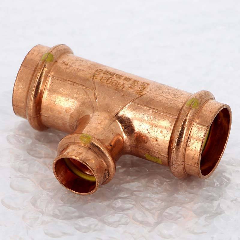 Тройник пресс медный Viega Profipress G 28x18x28 мм 633851