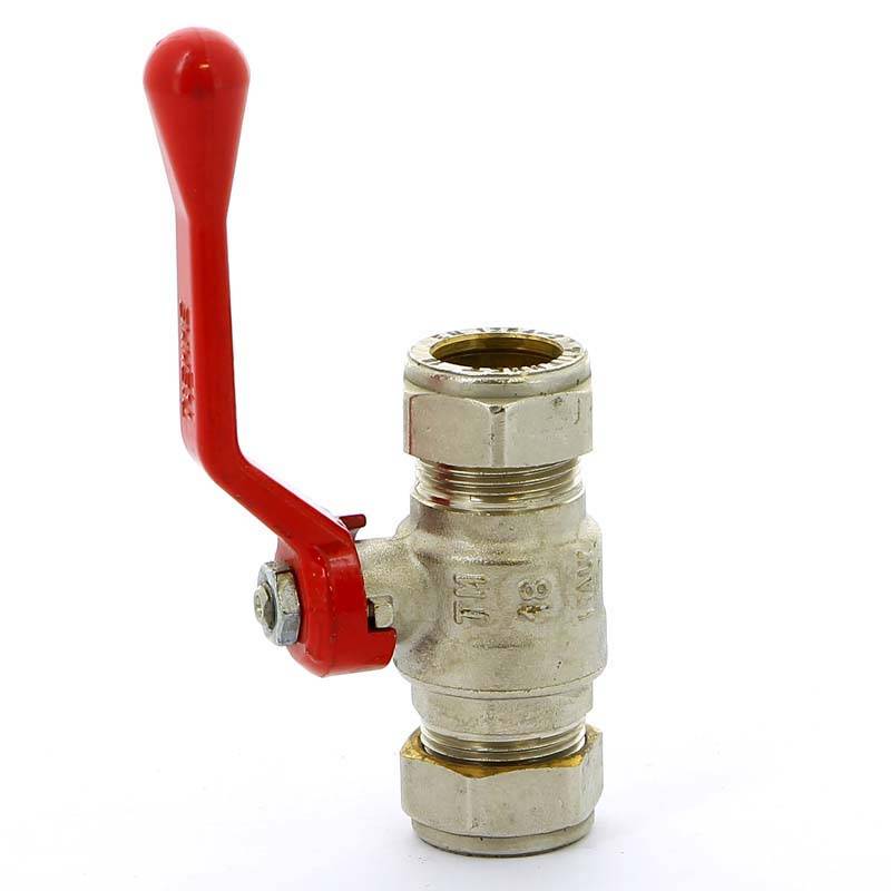 Кран шаровый обжимной Tiemme 2140 18 мм с рычагом 2140008
