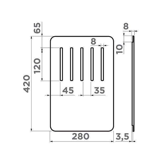 Разделочная доска Omoikiri CB-Yamakawa пластик 28x42 см 4999031