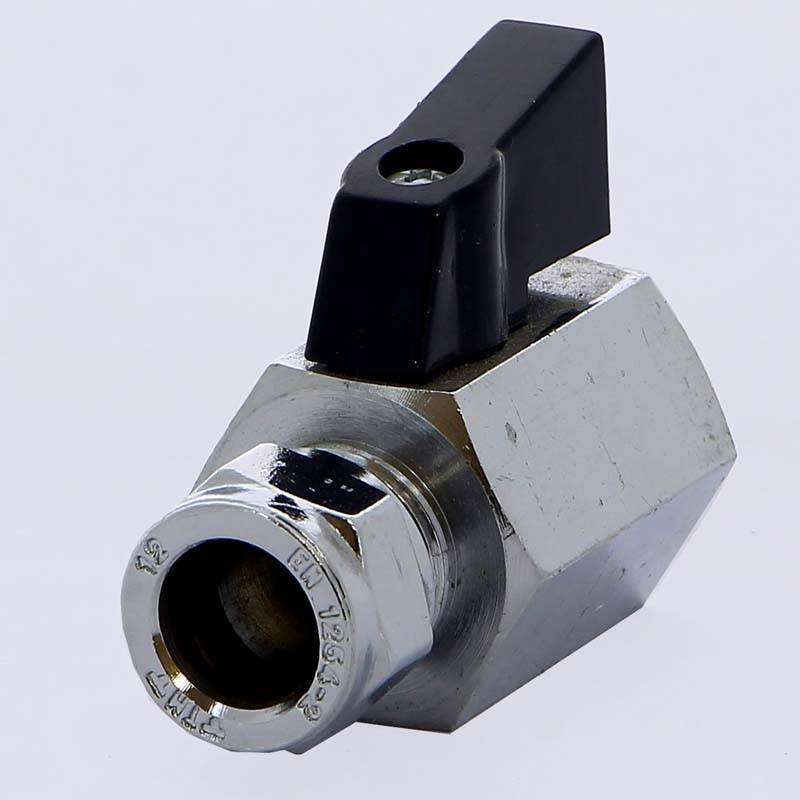 Кран шаровый мини Tiemme 12 мм x 1/2 дюйма обжим-внутренняя резьба 2900034