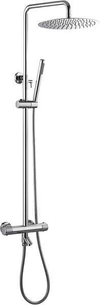 Душевая стойка Boheme Uno с термостатом и верхним душем хром глянцевый 468-T-CR