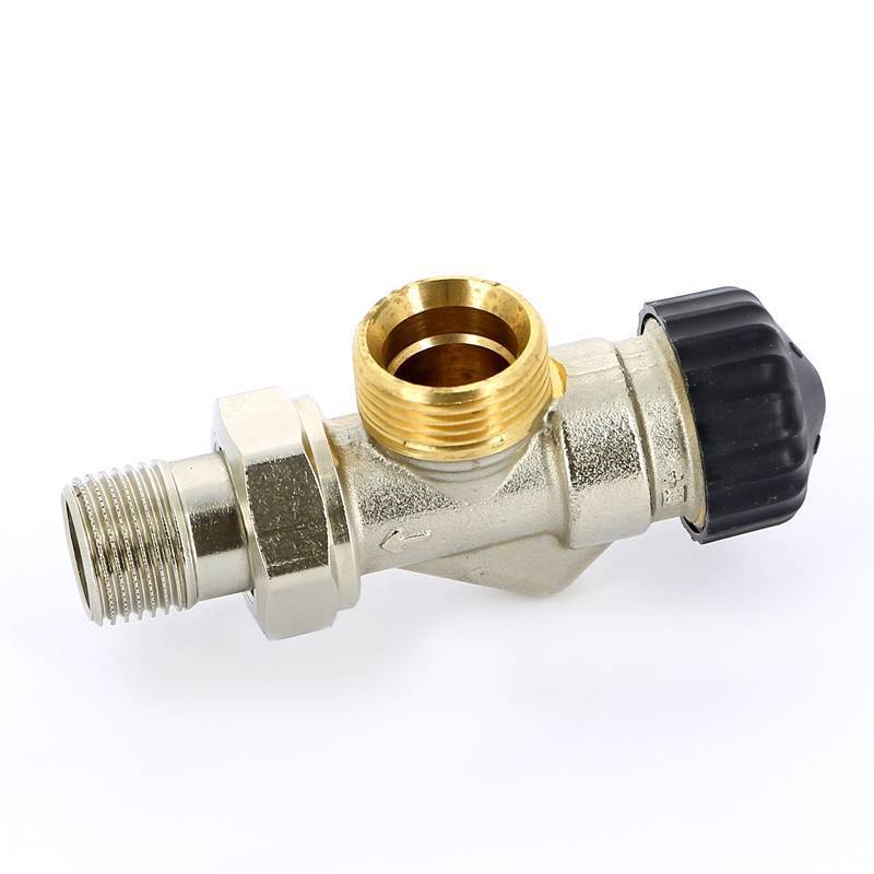 Вентиль термостатический Uni-Fitt угловой-осевой HH 1/2 x 3/4 EK никелированный 164N2300