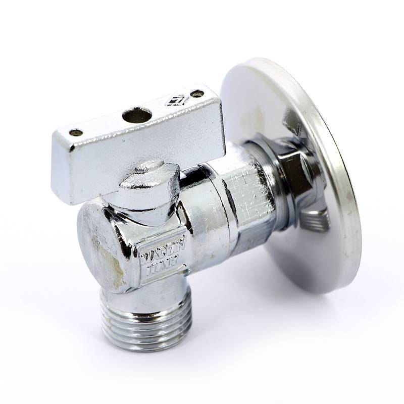 Кран шаровой Bugatti Miami 883 угловой 1/2 НР х 1/2 НР с розеткой 08830001