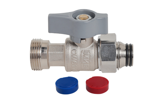 Кран шаровой прямой Högert Technik 3/4 DN20 никелированный ручка-флажок WS034346