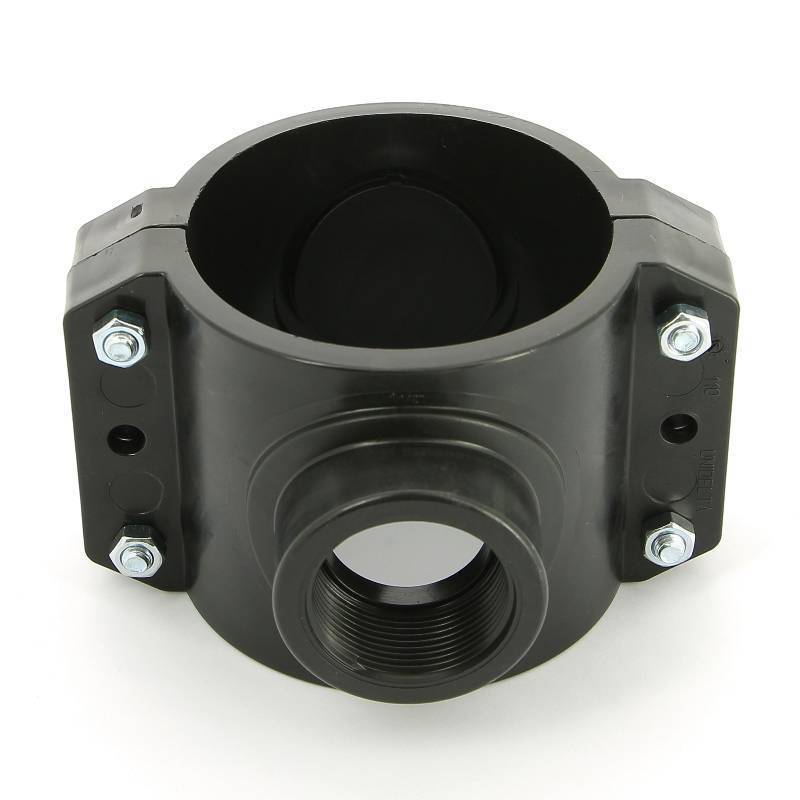 Седловая врезка Unidelta 110х1 1/2 4 болта для труб ПНД 1019110006