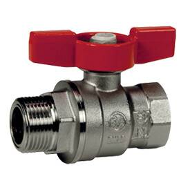 Кран шаровой Giacomini R854 1/2 ВН ручка-бабочка красная R854X023