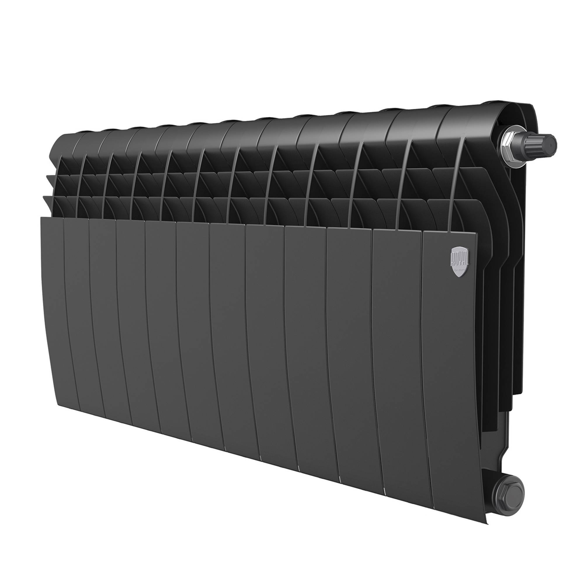 Радиатор биметаллический Royal Thermo BiLiner 350 Noir Sable VDR 12 секций нижнее подключение НС-1309710
