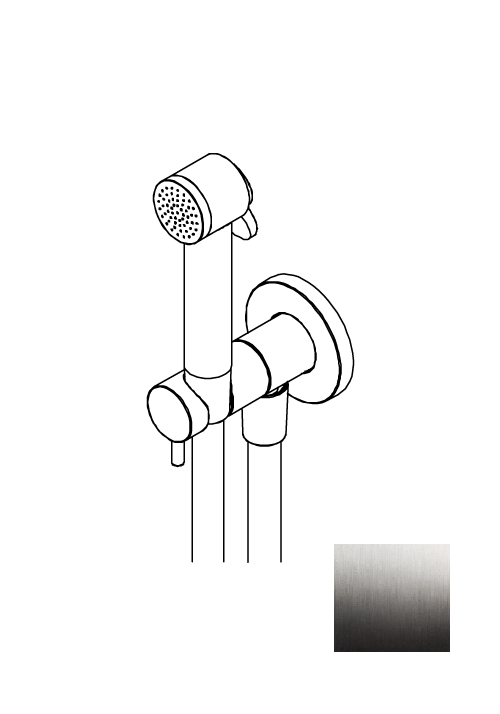 Гигиенический душ Ritmonio Toilet accessories хром брашированный 72J026IX