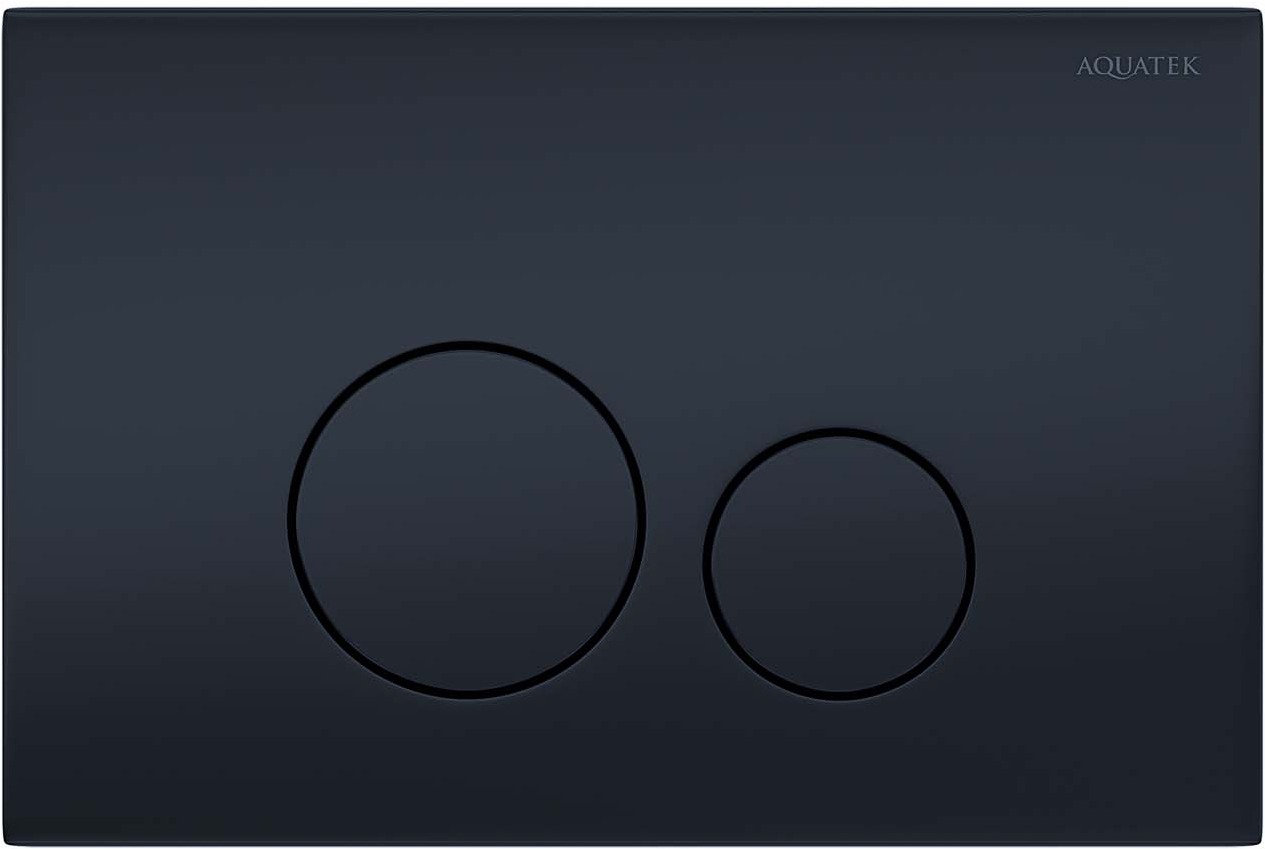 Панель смыва KDI 023D нержавеющая сталь черный матовый круглые клавиши KDI-0000037