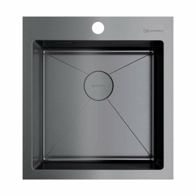 Мойка кухонная OMOIKIRI Akisame 46-GM 460x510 мм вороненая сталь 4973095