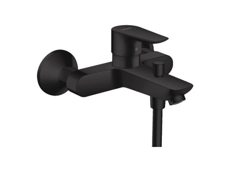Смеситель для ванны и душа Hansgrohe Talis E однорычажный черный матовый 71740670
