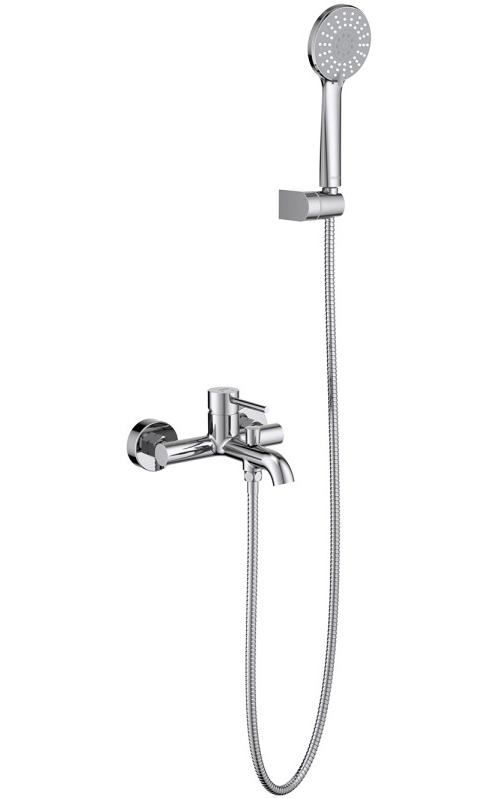 Смеситель для ванны Aquanet Европа с душевым набором 3jet хром AQ1349CR