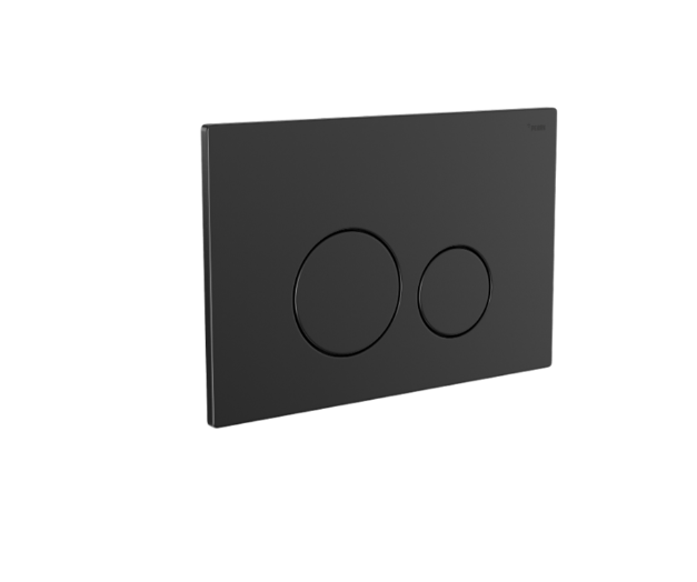 Панель смыва, РЕХАУ, NOVA ORB STEEL, для унитаза, шгв 245.5-6.8-165.5, с круглыми клавишами, нержавеющая сталь, цвет-черный матовый