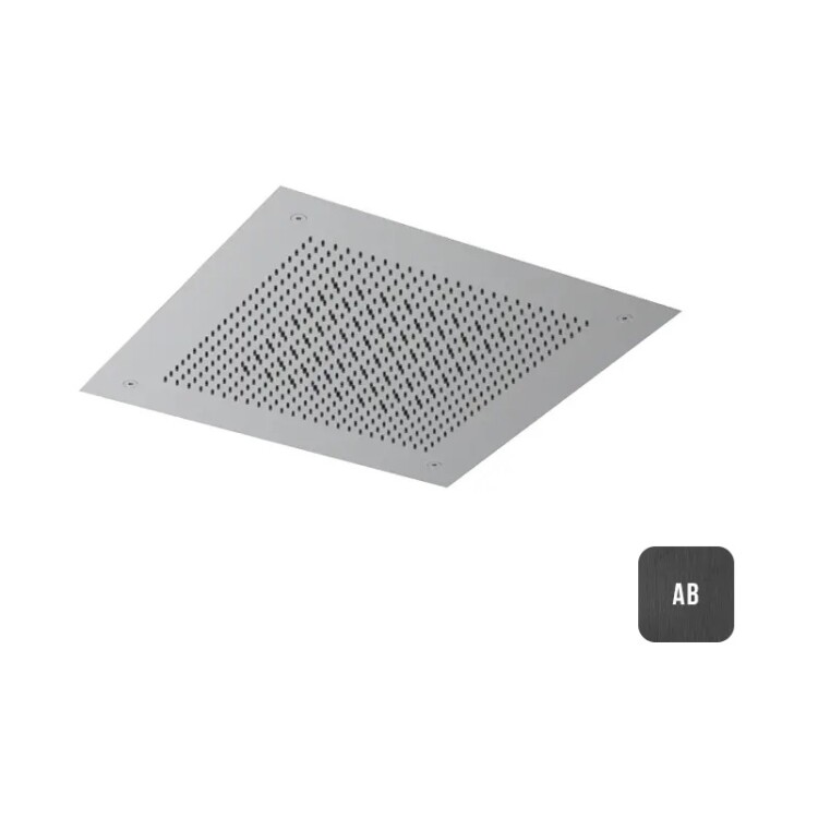 Верхний душ Almar Velvet 498x498 мм потолочный встраиваемый Absolute Black Brushed PVD E044280AB