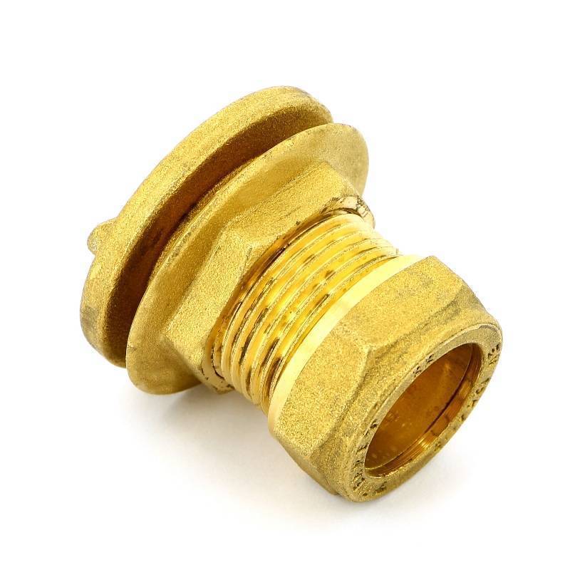 Выпуск резервуарный Tiemme 22 мм обжим с фланцем и контргайкой 1100062