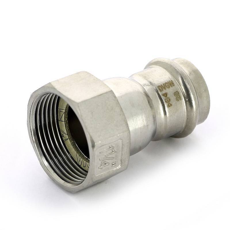 Муфта В-пресс IBP >B< Press Inox с накидной гайкой 28 мм x 1 1/4 нержавеющая сталь PS4355 0281000