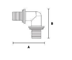 Угольник 90° General Fittings 2100 латунный 20x20 мм EFA212020B