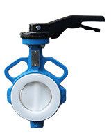 Затвор дисковый поворотный Tecofi Tecflon межфланцевый PN16 DN100 с ручкой диск PTFE VP4449R02PTFE0100