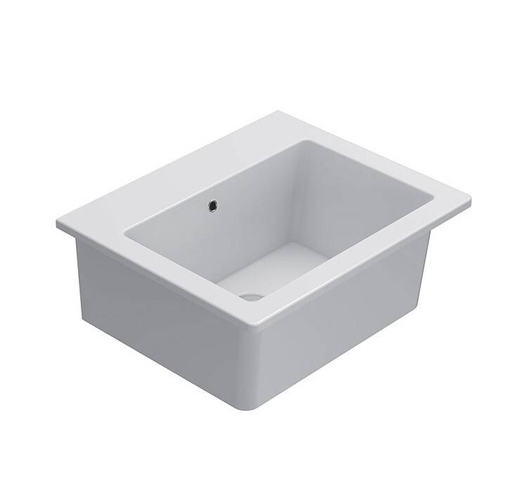 Раковина накладная Globo FORTY3 600х500х250 мм белая FO063BI