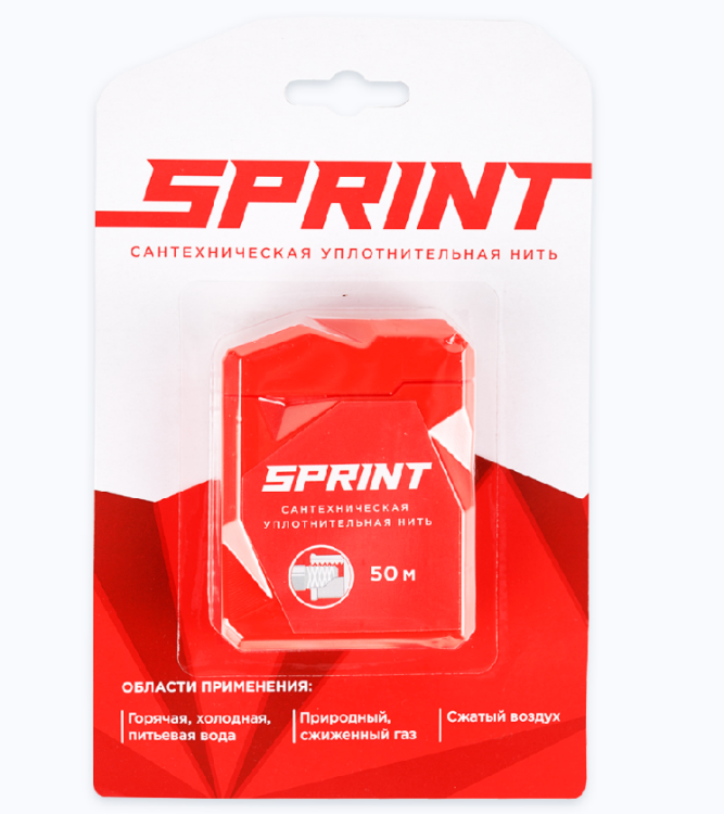 Уплотнительная нить Sprint 50 м бокс блистер 61011