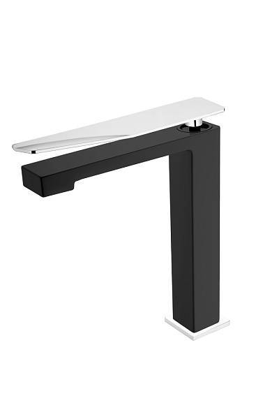 Смеситель для раковины Boheme Q высокий черный/хром 142-BCR.2