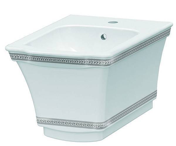 Биде подвесное Boheme Hermitage 37х52х40 см белый хром 953-CR