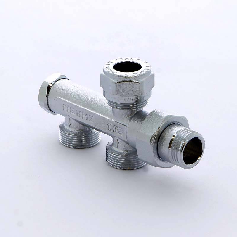 Узел радиаторный Tiemme 1/2 - M24x19 для двухтрубных систем разводка в пол 3370002