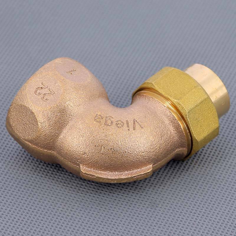 Угол с разъемным соединением пайка-В Viega 22х1 коническое уплотнение 120498