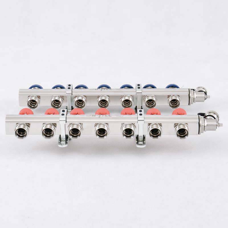 Коллекторная группа с балансировочными и термостатическими вентилями UNI-FITT 1x3/4 EK 7 выходов 441E4307