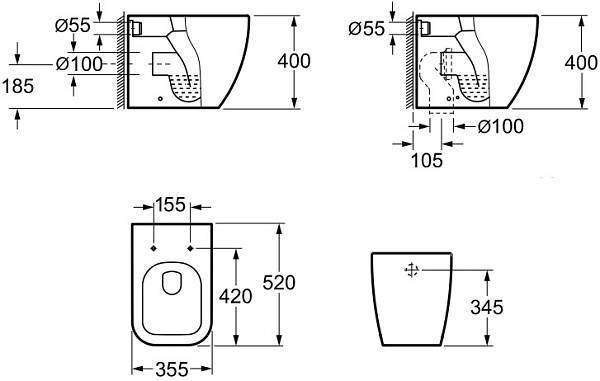 Унитаз приставной Allen Brau Infinity чаша белый 4.21003.20