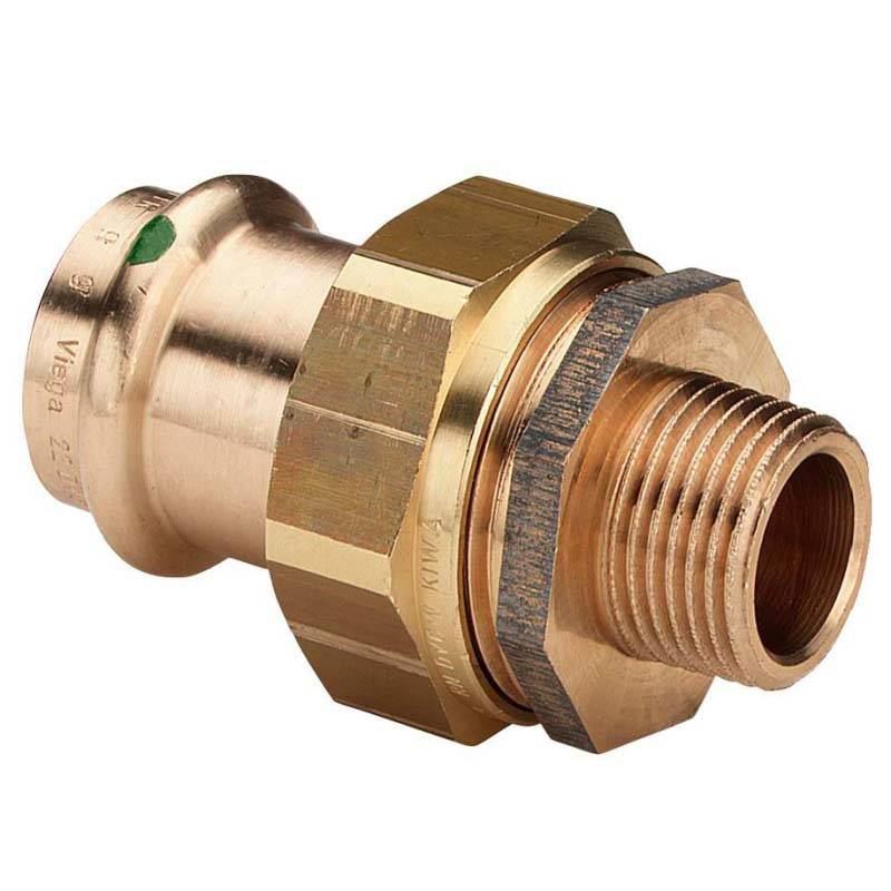 Муфта разъёмная пресс-Н бронза Viega Sanpress 42x1 1/2 135966