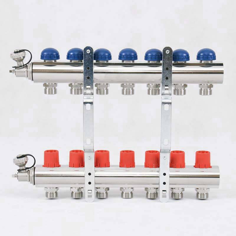 Коллекторная группа с балансировочными и термостатическими вентилями UNI-FITT 1x3/4 EK 7 выходов 441E4307