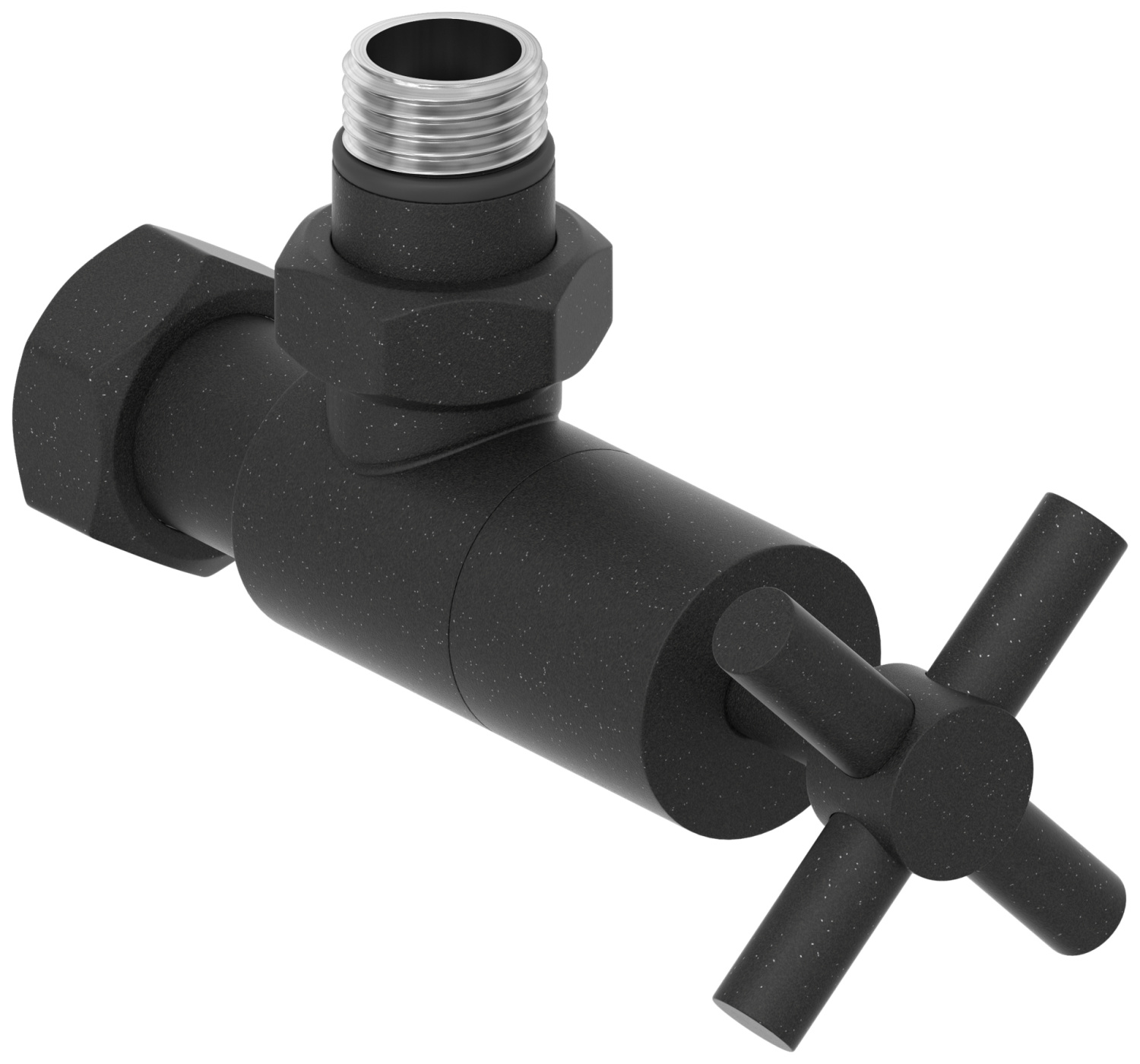 Вентиль регулирующий угловой Сунержа Крест G 1/2 x G 3/4 тёмный титан муар матовый 15-1408-1234