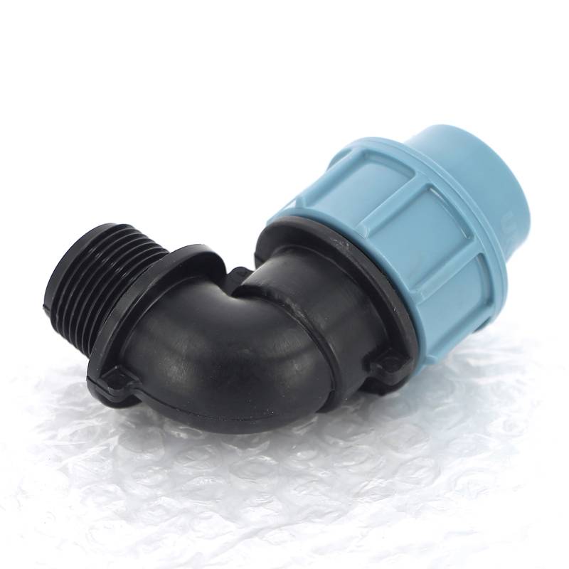 Угольник обжимной для труб ПНД Unidelta Deltone 20х3/4 наружная резьба 1008020003