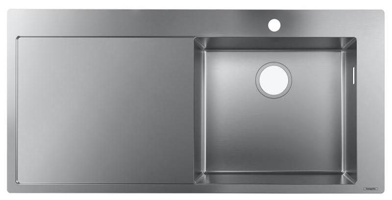 Мойка Hansgrohe S71 1045x510x185 мм встраиваемая нержавеющая сталь 43306800