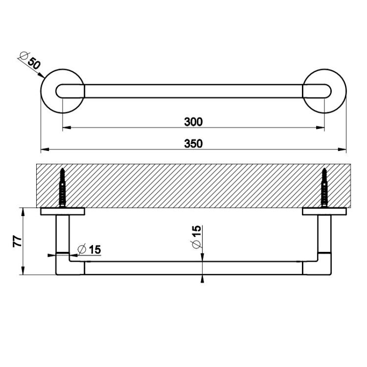 Полотенцедержатель Gessi Ingranaggio 300 мм Finox Brushed Nickel 63897.149